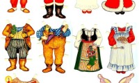 paper dolls Santa