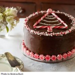 Peppermint Decorated Chocolate  Cake